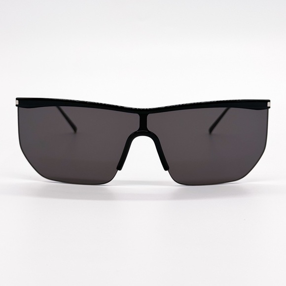 NEW SAINT LAURENT SL 519 MASK 001 OVERSIZED BLACK GREY WOMEN SL519 SUNGLASSES - Picture 5 of 11